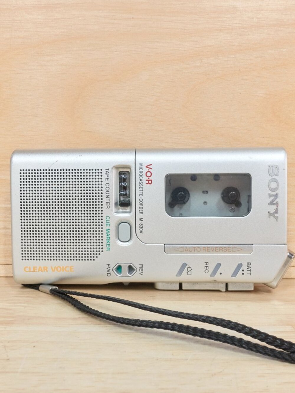 Sony M-830V Microcassette Voice Recorder VOR Auto Reverse Tested Working - Picture 3 of 8